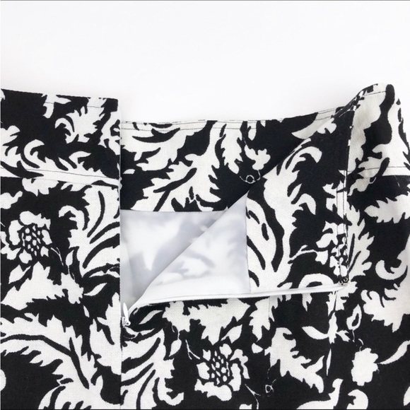 Bob Mackie Linen Blend Damask Pencil Skirt Women’s 10 - Picture 4 of 6